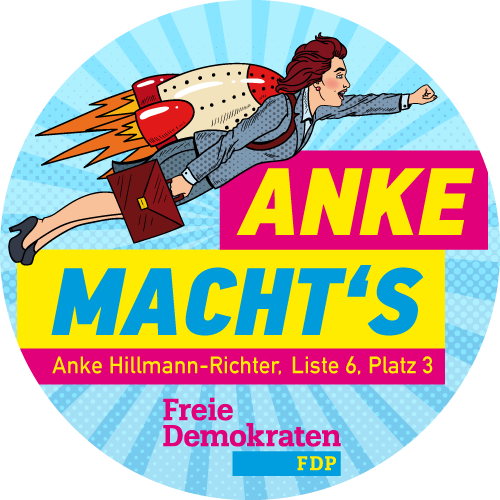 Anke macht's | Anke Hillmann-Richter | Liste 6 | Platz 3 | Freie Demokraten FDP